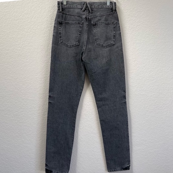 SLVRLAKE Beatnik High Rise Slim Jean Moon Light Charcoal Size 27 - Picture 3 of 8